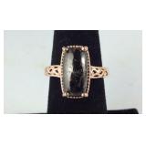 Size 7 matrix silver shungite 2.90ct solitaire