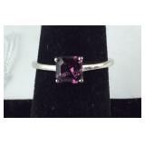 Size 8 Sterling amethyst color Swarovski crystal