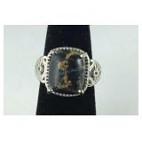 Size 6 mojave black turquoise 5.50ct  solitaire