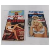 6 playboy magazines