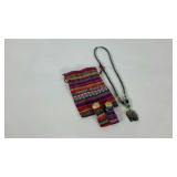 Hematite elephant pendant and Guatemalan worry