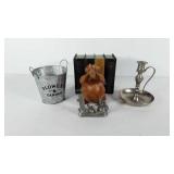 Home decor, includes candlestick holder, business