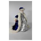 Enesco porcelain Santa doll on stand, 18" tall