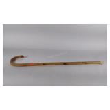 Wooden walking cane, approximately 38" long