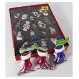 Christmas holiday glass ornaments