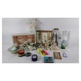 Wedding decor, 3 hummingbird prints, candle,