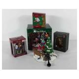 Christmas holiday decorations,  three ornaments