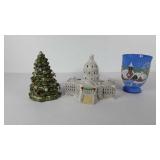 Christmas holiday decorations, ceramic capitol
