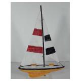 Wooden sailboat model, 20"