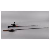 Fishing poles (2), 1 is Bristol (approximately