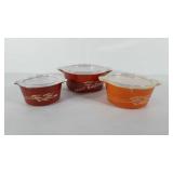 Pyrex, Autumn Harvest wheat nesting casserole set