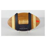 Football shaped cheese board by Toscana, new in