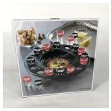 Roulette game shot glass set, new in box