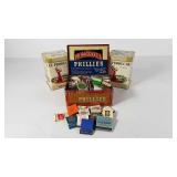 Tin cigar boxes with matchbook collection