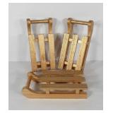Three wooden crafters sleighs