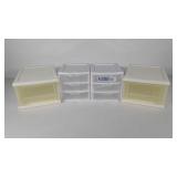 Poly organizer drawers, two small, two large