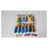 Pez dispensers,  twelve cartoon character