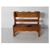 Wooden doll bench, 13"x15"