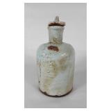 Pottery jug with lid, stands 10" tall