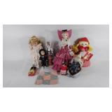 Dippity flip doll, porcelain doll, etc.