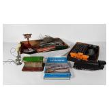 Train group, track, transformers lights, cars,