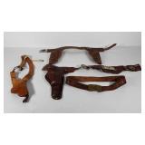 Leather holsters and belt, also includes child