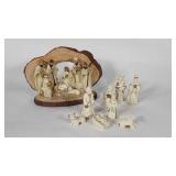 Two small nativity scenes