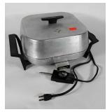 Aluminum Sunbeam electric skillet, works