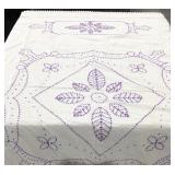 Vintage textiles, three bedspreads and coverlets,