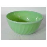 Fire-King jadeite swirl mixing bowl, 9"