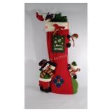 Snowmen and stocking decor, approximately 34"