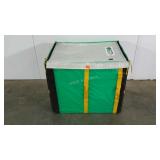 Nylon reinforced plastic storage tote, 28 x 19 x