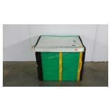 Nylon reinforced plastic storage tote, 28 x 19 x