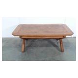 A. Brandt co ranch style coffee table, 17x26x48