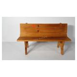 Wooden doll sized bench, 15x26