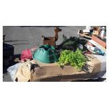 Skid with two Christmas trees,  not sure if