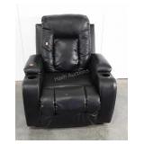 Leather power lift reclining chair, works, S