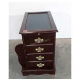 Heirloom cherry magazine cabinet table, missing