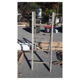 Old wood Ladder Setup, A Frame as 2 sections