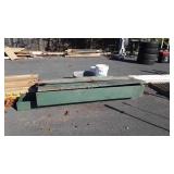 Early wood Farm Box, green painted, unsure for