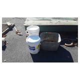 3pc lot, square galvanized Washtub but used wear