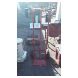 Red Hand Dolly Cart, tires are aired up and ready