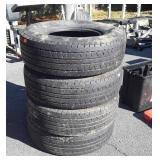 Set of 4 Automotive Tires, LT 265/75R16, Pirelli