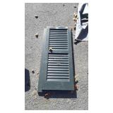 Pair of painted poly molded Shutters, 14x35"