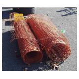 2 Partial rolls of orange Safety fencing