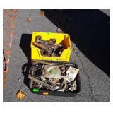 Hardware lot, 2 small plastic containers with