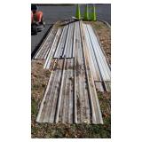 4 Sheets of Metal Roofing, previously installed,