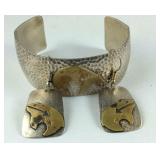 Sterling silver bracelet and earrings 34.28g