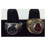 Two rings, one is stainless steel and one is