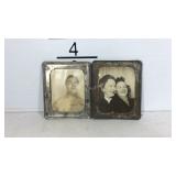 Two framed black and white pictures